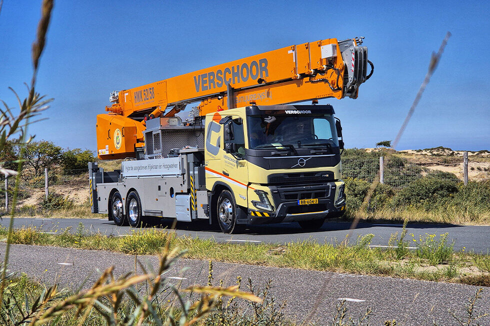 Hybride Hoogwerkerkraan 52/58 meter | Verschoor
